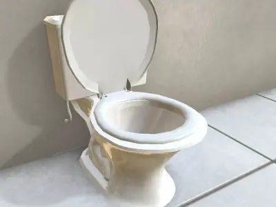 Toilet - Low poly - Game Ready Low-poly 3D model