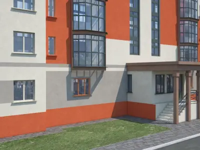 Residential Apartment Building 3D model