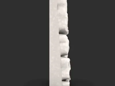 Castle Ruin Stone Wall Prop 3D print model