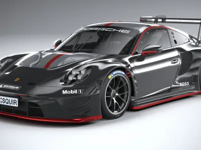 Porsche 911 GT3R 2023 3D model