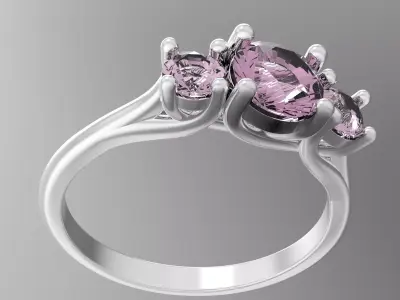 beauty light wedding ring  3D model