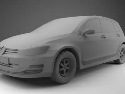 Car 3D Model volkswagen golf Free 3D model