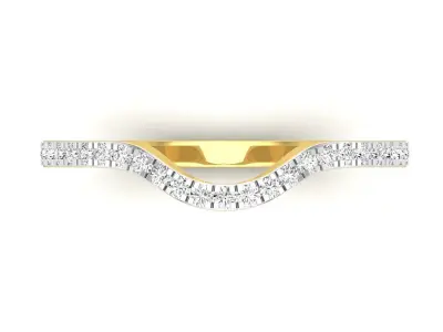 AV 558 Diamond Anniversary Ring Wedding Guard Band 3D print model