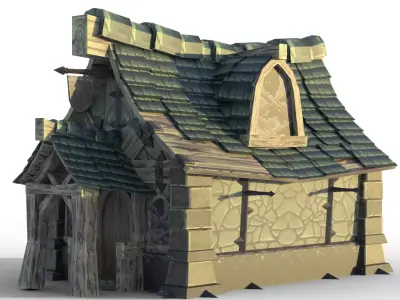 Blacksmith Fantacy House 3D model