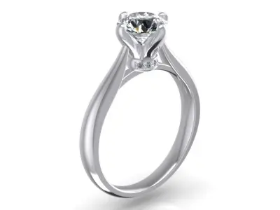 Engagement Ring  STL File Format ready For 3D Printing - CC62 3D print model