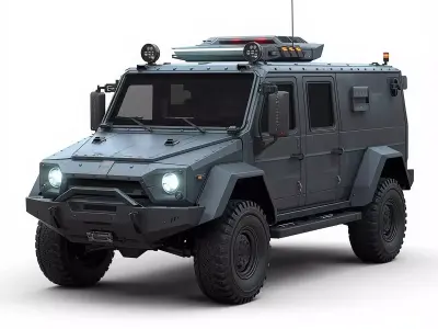 Cyberpunk Tactical Performance SUV 3D Model Low-poly 3D model