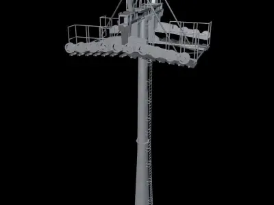 Ropeway Tower Low-poly 3D model