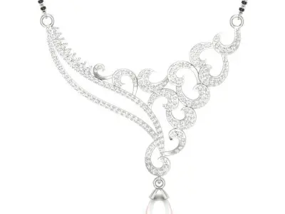 necklace with diamonds  3D print model