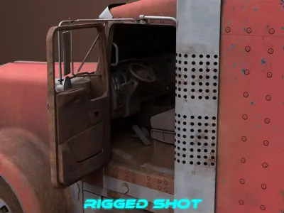 Heavy Truck 02 Chassis Old Dusty All PBR Unity UE Textures Low-poly 3D model