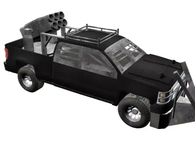 Military Truck 3D Model Low-poly 3D model