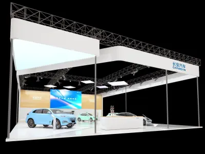 auto booth exhibition  3D model