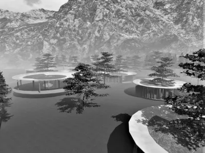 Modern Youth Camp House - Shelter - Pavillion 3D model