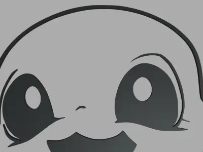 Squirtle Wall Silhouette 01 3D print model