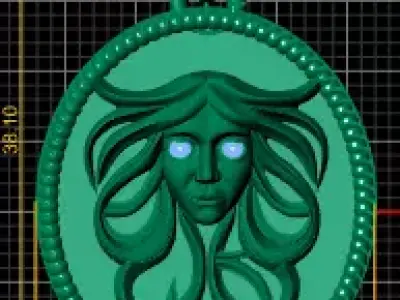  custom gold pendant 3D printable model  3D print model