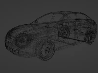 Hyundai Elantra 2009 Low-poly 3D model