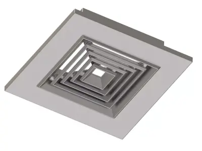 Square Air Conditioning Vent 3D print model