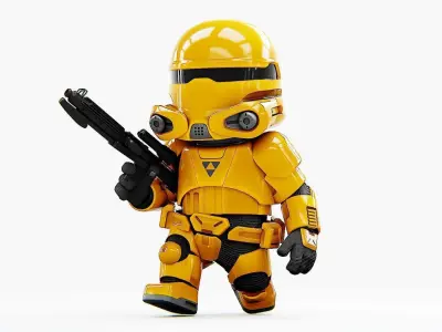 REPUBLIC TROOPER  Rigged for Unreal Engine - Unity - MIXAMO 3D model