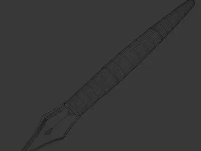 Luxury Fountain Pen Low-poly 3D model