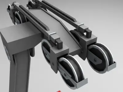 Ski lift gondola cable car 3D model