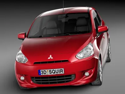 Mitsubishi Mirage 2014 3D model