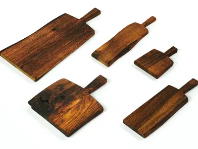 polypasta - lupadesign cuttingboards oak smoked set 3D model