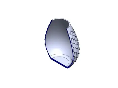 Vase with dragon scale pattern 3D print model