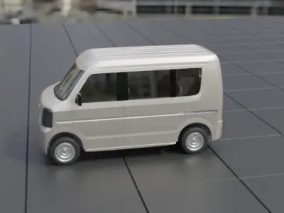 Full model kit - Suzuki Kei Car - Carry Every PC Mini Bus 3D print model