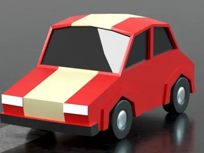 Low Poly Game Ready Car Low-poly 3D model