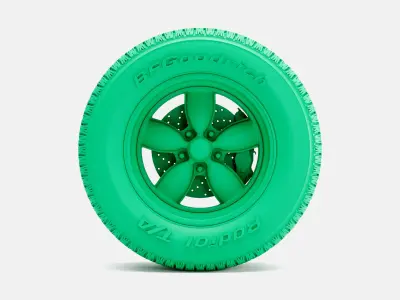 15x8 Daisy Wheel BFGoodrich Radial TA Tire 3D print model