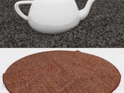 Round Rug Set 230 3D model