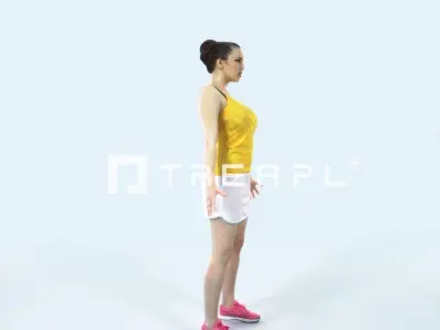 Dream A Animated Rigged Sports Woman Low-poly 3D model