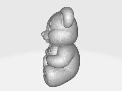 Valentine Teddy Bear Holding Love Heart Romantic Gift 3D print model