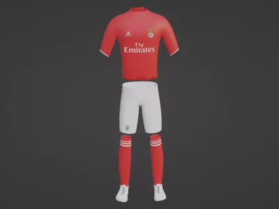 Benfica Sportwear Low-poly 3D model