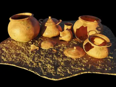 Vases packs 3D model