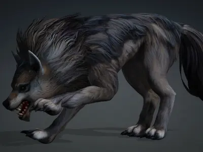 Wolf-B5 Low-poly 3D model