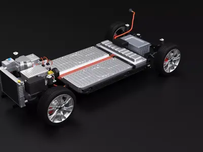 Generic Electric Car FWD Chassis 3D model