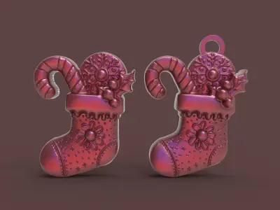 christmastree sock decor 3D print model