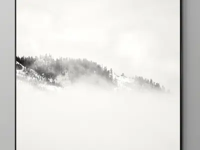 Plaster two square photo frames 28 Low-poly 3D model