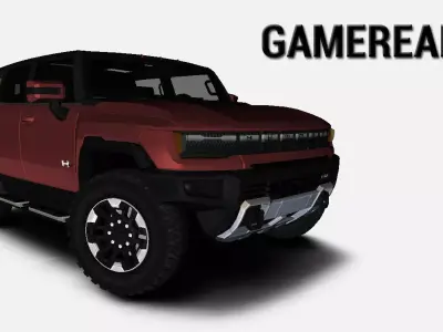 GMC Hummer EV 2023 SUV with Simple Interior Gameready Low-poly 3D model