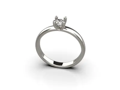 Engagement ring 3D print model 11
