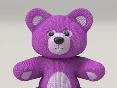 Teddy Bear - Plush Low-poly 3D model
