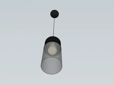Avenue Robertson Blvd Glass Modern Mini Pendant 3D model