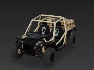 Light Fast Attack Desert Buggy 3D Model Low-poly 3D model