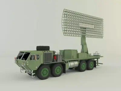 Assy hemtt A4 with radar 3D model
