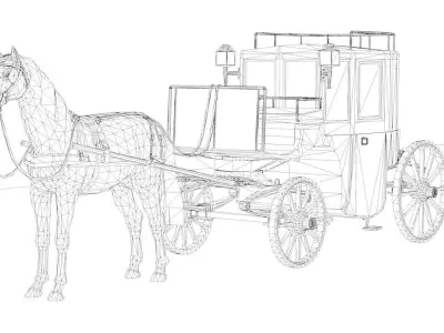 Horse Carriages 3D model