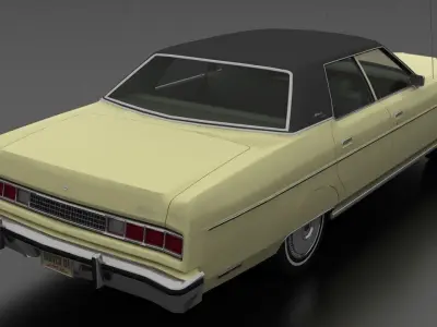 Monterey Custom 4dr 1974 Low-poly 3D model