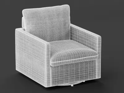 Swivel Chair Low-poly 3D model