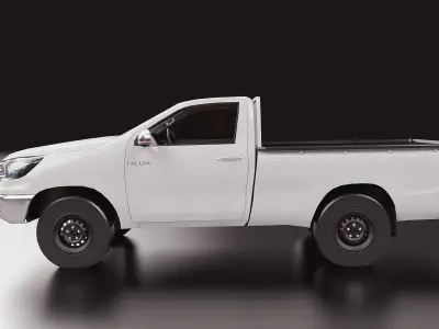 2016 Toyota Hilux one cabin Low-poly 3D model