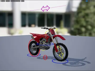 Motorcycle Control Rig for Unreal Engine 3D model