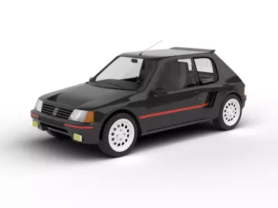 Peugeot 205 Turbo 16 1984 3d model 3D model
